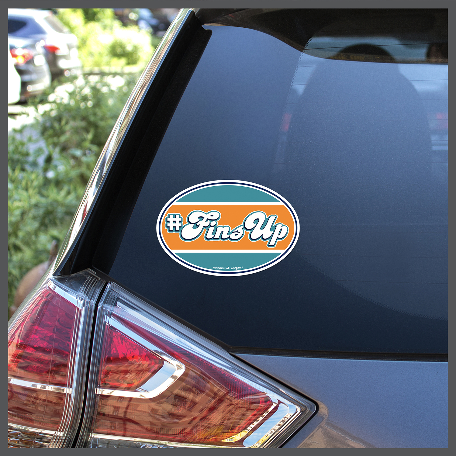 Miami Dolphins NFL 3 x 17 Go Fins Slogan Decal FREE SHIP!