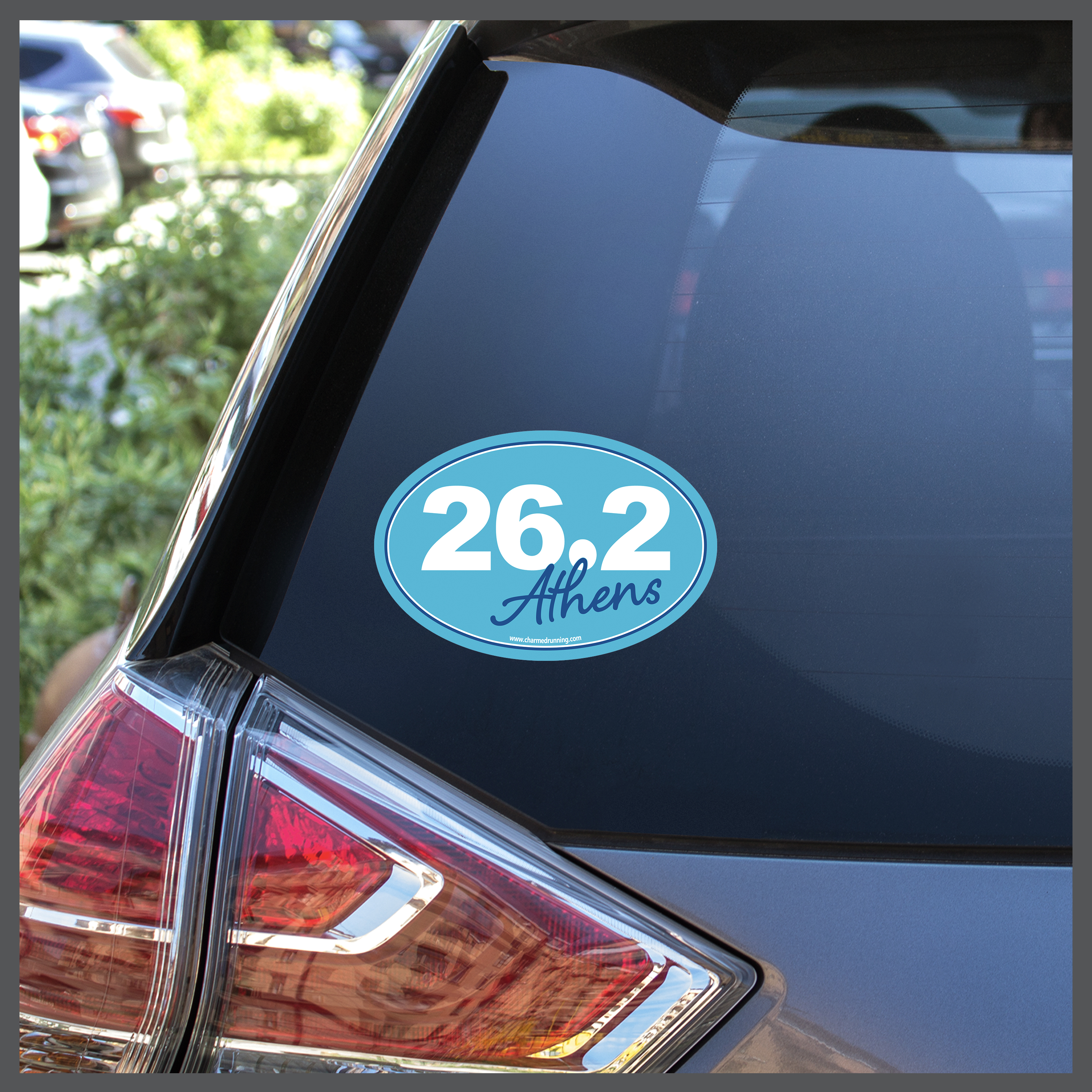 Athens Marathon 26.2 in Script Decal
